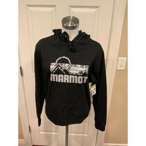 Marmot Black Hoodie with Mountain Graphic